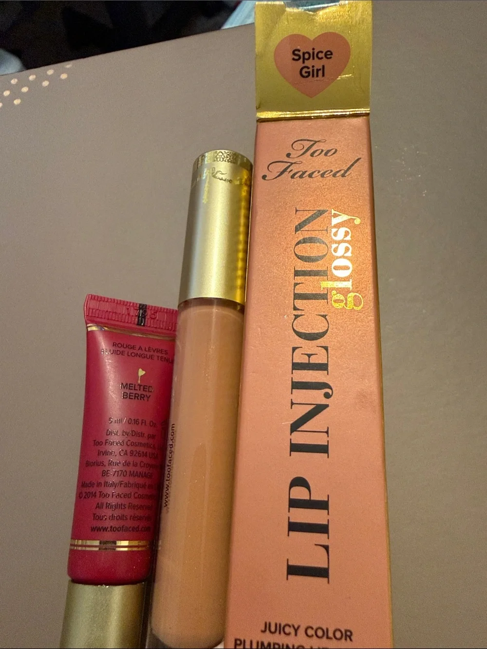 Too Faced Lip Injection Glossy Plumping Lip Gloss - Peachy Nude
